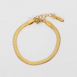 18K Gold Plated Herringbone Bracelet